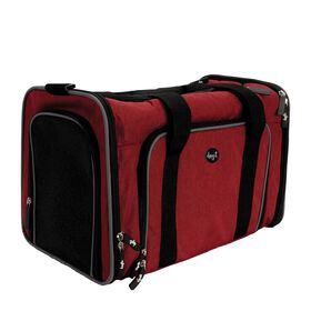 Explorer Soft Carrier Expandable Carry Bag, burgundy