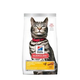 Adult Urinary & Hairball Control Chicken Dry Cat Food, 1.59 kg