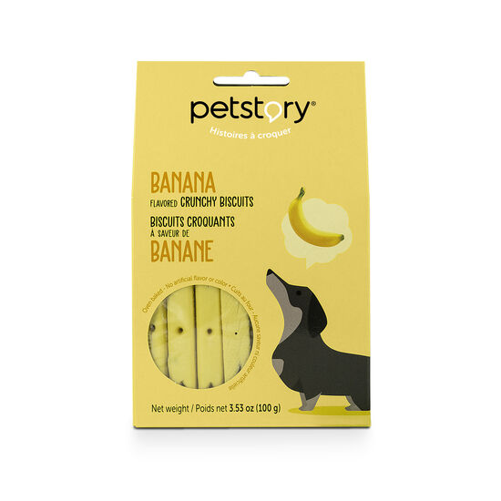 Banana flavoured crunchy biscuits for dogs Image NaN