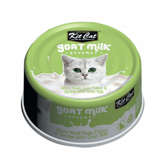 Goat Milk Gourmet White Meat Tuna Flakes & Shrimp Wet Cat Food Image NaN