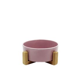 Elevated Bamboo Bowl, Pink