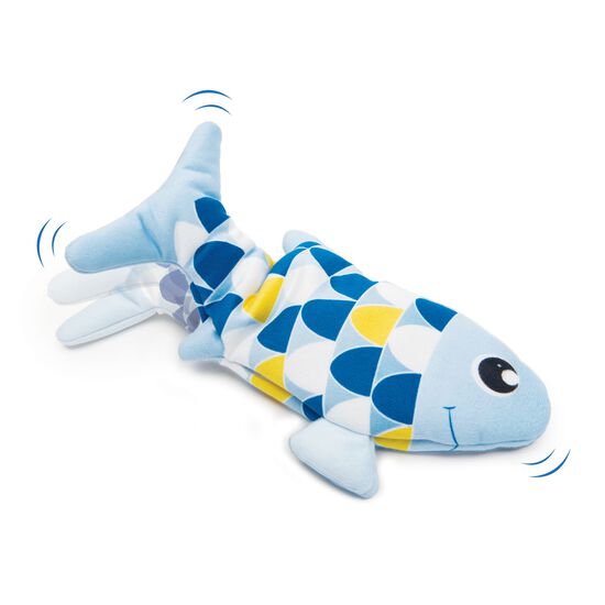 Groovy dancing fish toy for cats, blue Image NaN