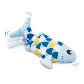 Groovy dancing fish toy for cats, blue