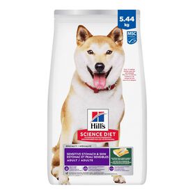 Adult Sensitive Stomach & Skin Pollock, Barley & Insect Dry Dog Food, 5,44 kg
