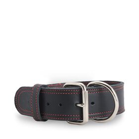 Black stitched leather collar