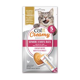 G&acirc;terie &agrave; l&eacute;cher au poulet Creamy Booster pour chats &acirc;g&eacute;s