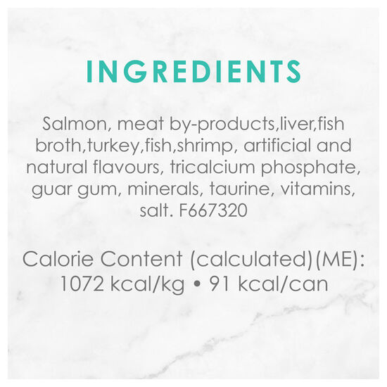 Pâté of salmon & shrimp wet food for adult cats Image NaN