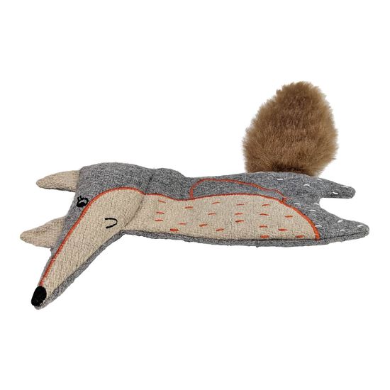 Peluche renard en laine recycl&eacute;e pour chiens Image NaN