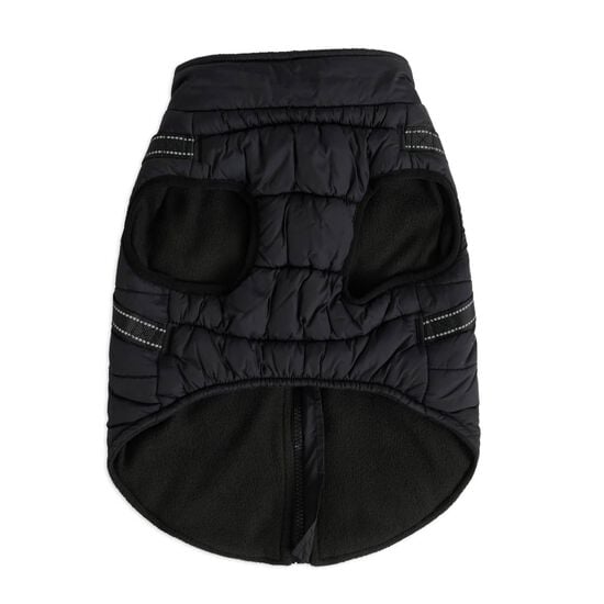 Manteau d&rsquo;hiver style puffer avec harnais ajustable int&eacute;gr&eacute; pour chiens Image NaN