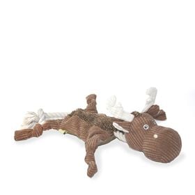 Plush moose with ropes