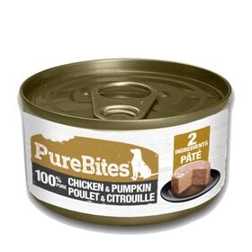 100% chicken and pumpkin wet food for dogs