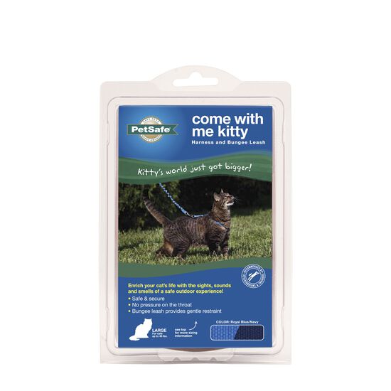 Come with Me Kitty harness and bungee leash for cats, blue Image NaN