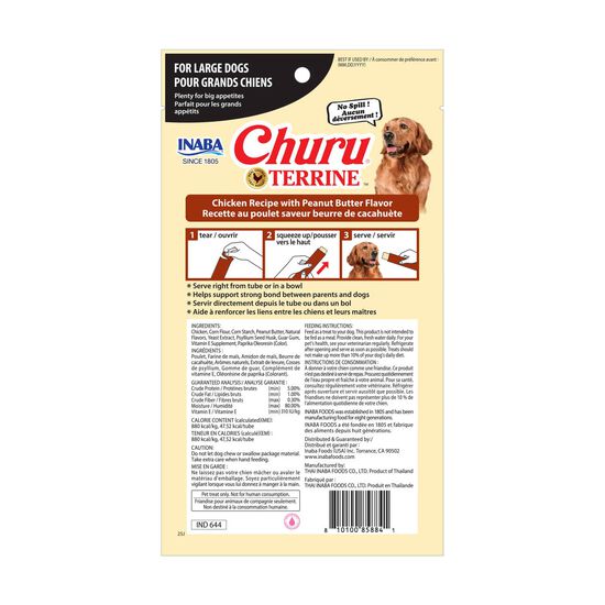 Chicken with Peanut Butter Churu Terrine for Large Dogs Image 2.0