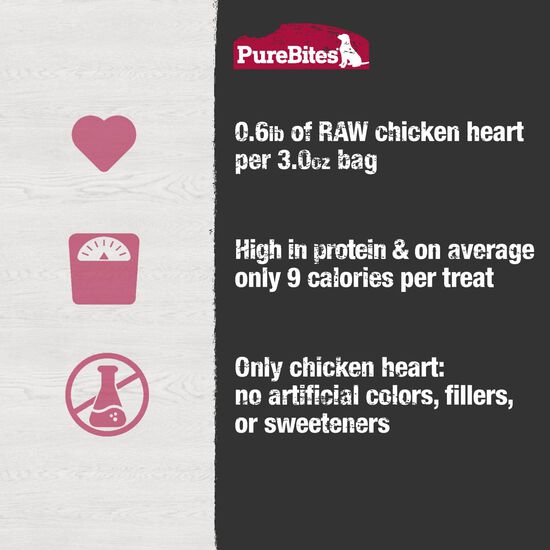 G&acirc;teries s&eacute;ch&eacute;es &agrave; froid coeur de poulet pour chiens, 85 g Image NaN