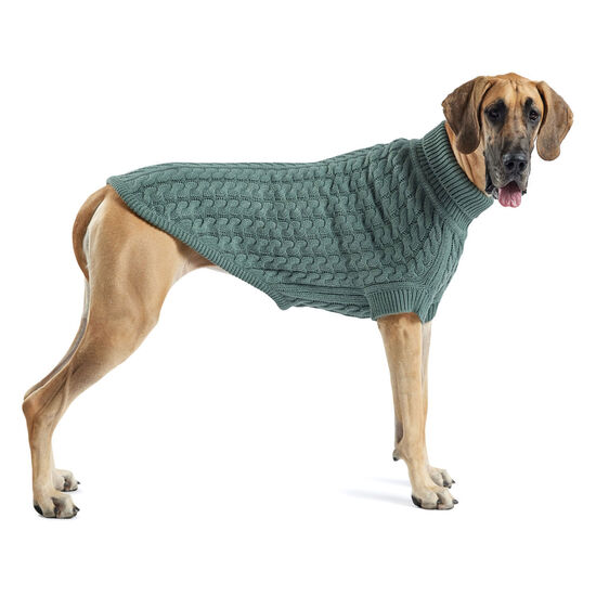 Chunky Cable Knit Turtleneck Chalet Sweater for Dogs Image NaN