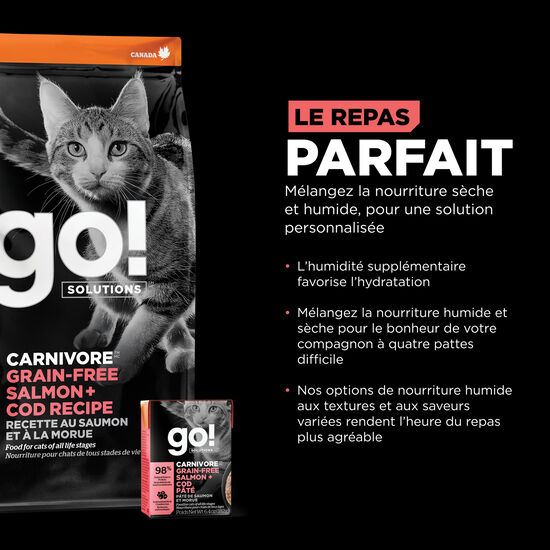 Pâté « Carnivore » de saumon et morue sans grains pour chats, 182 g Image NaN