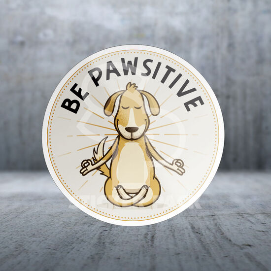 Dog Sayings Pawsitive Sticker Image NaN