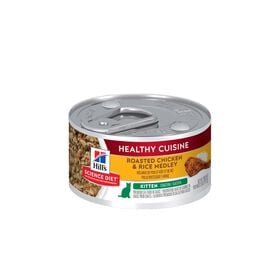 Kitten Healthy Cuisine Roasted Chicken & Rice Medley Canned Cat Food, 82 g
