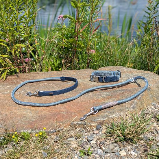 Luxury Woven Dog Collar, Navy Image 3.0
