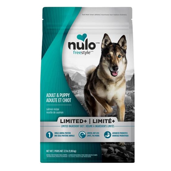 Nourriture s&egrave;che FreeStyle Limit&eacute;+ au saumon pour chiots et chiens adultes, 9,98 kg Image NaN