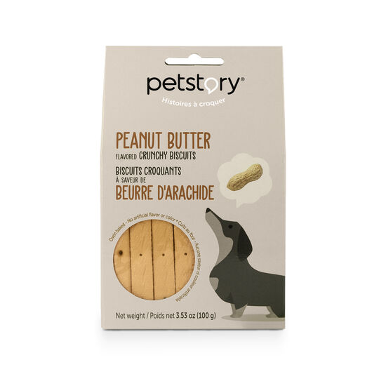 Peanut butter flavoured crunchy biscuits for dogs Image NaN