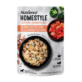 Garniture Style maison bol de saumon et riz rouge pour chiens, 152 g