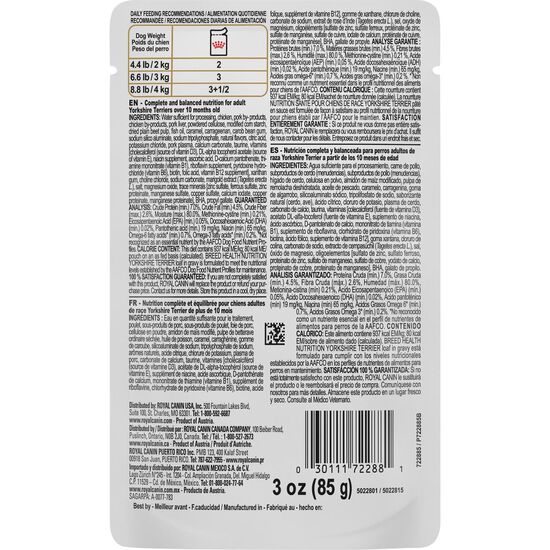 Nourriture humide en sachet pour Yorkshire Terrier Image NaN