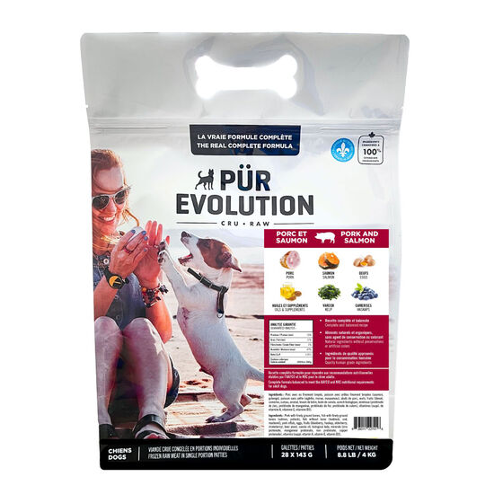 Nourriture à base de viande crue recette porc et saumon pour chiens Image NaN