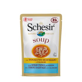 Soup for cats with tuna & squid