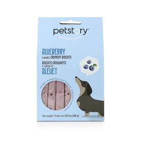 Blueberry flavoured crunchy biscuits for dogs