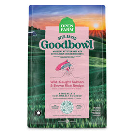 Recette de nourriture sèche « GoodBowl » au saumon sauvage et au riz brun pour chiens