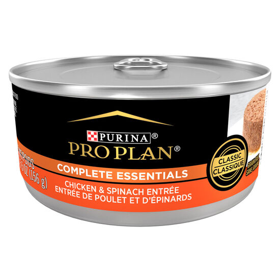 Complete Essentials Chicken & Spinach Entrée for Cats, 156 g Pro Plan ...