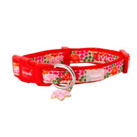 Mini collier nylon et neoprene avec breloque pour chiens, Fleurs d'Hawa&iuml;