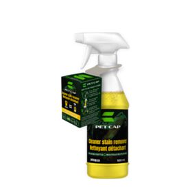 Cleaner and stain remover combo, bottle and capsule