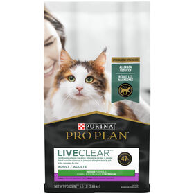 Nourriture sèche formule spécialisée « LiveClear » dinde et riz pour chat adulte d'intérieur, 2,49 kg