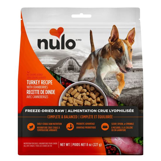 Nourriture crue lyophilis&eacute;e sans grains &agrave; la dinde avec canneberges pour chiens, 227 g Image NaN