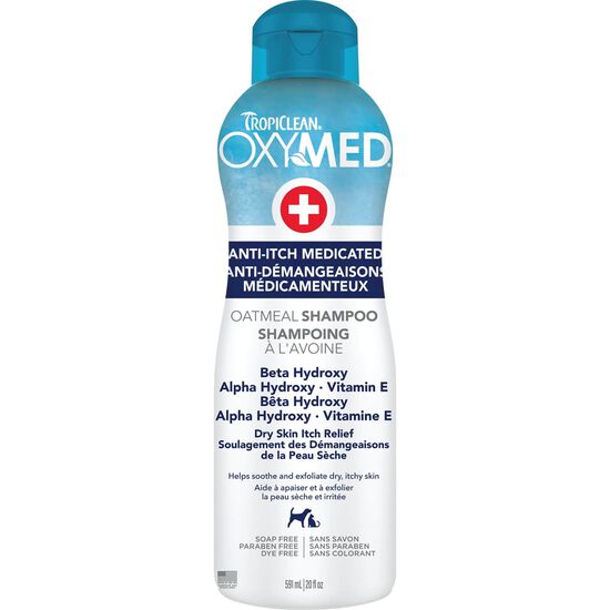 Shampooing m&eacute;dicamenteux anti-d&eacute;mangeaisons OxyMed pour animaux, 591 ml Image NaN