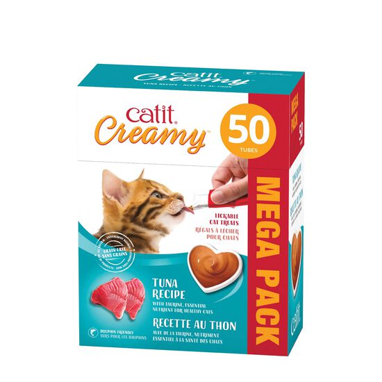 Gâterie Creamy pour chats, thon, paquet de 50 Image NaN