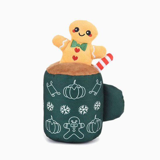 Jouet en peluche couineur latt&eacute; au pain d'&eacute;pices pour chiens Image 3.0