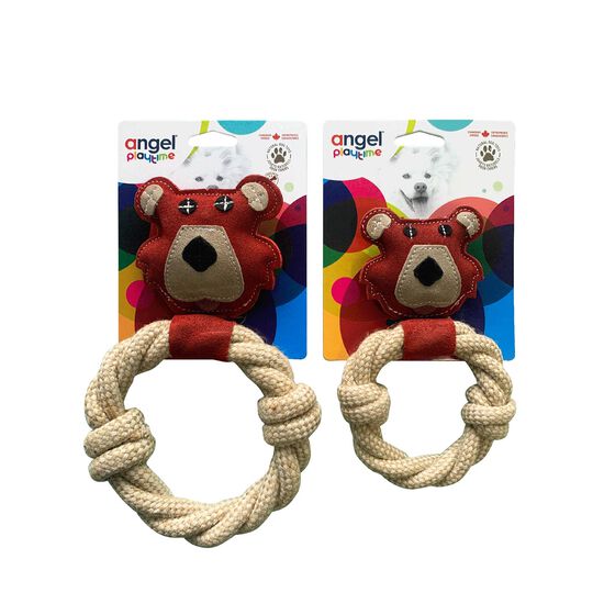 Bear and Rope Natural Dog Toy Image NaN