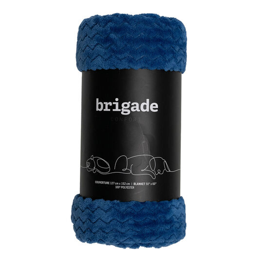 Ultra-soft Jacquard Fleece Blanket, Blue Image NaN