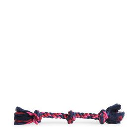 Dog toy, colored flossy chew, 3 knots