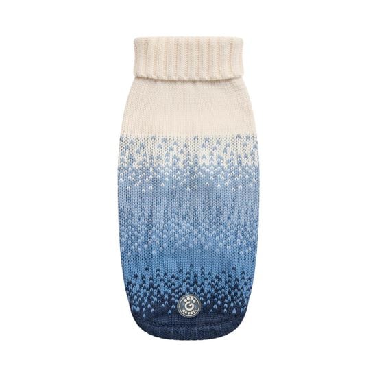 Pull col roul&eacute; sculpt&eacute; pour chiens, Bleu marin Image NaN