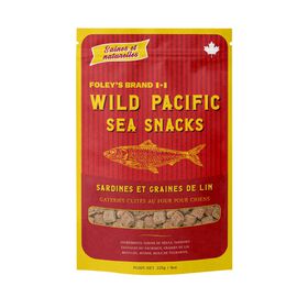 Sardines with Flax Seeds Wild Pacific Sea Snacks Treats for Dogs, 225 g