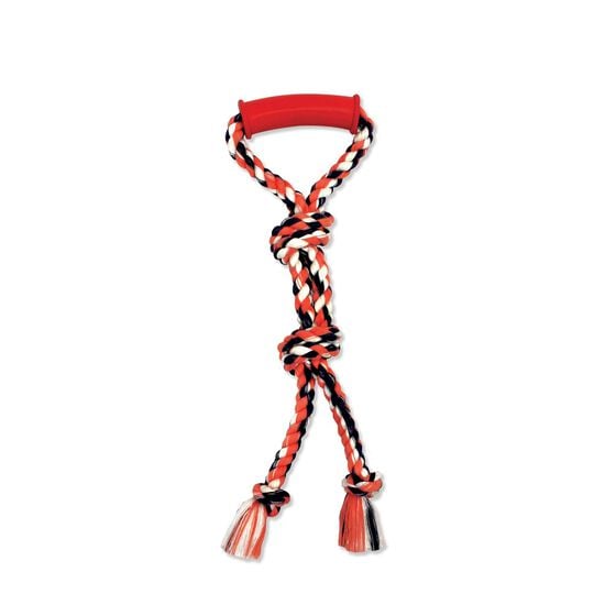 Corde nouée avec fil dentaire pour chiens, rouge Image NaN