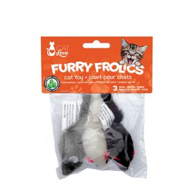 Assortiment de 3 souris en fourrure Furry Frolics avec herbe à chat