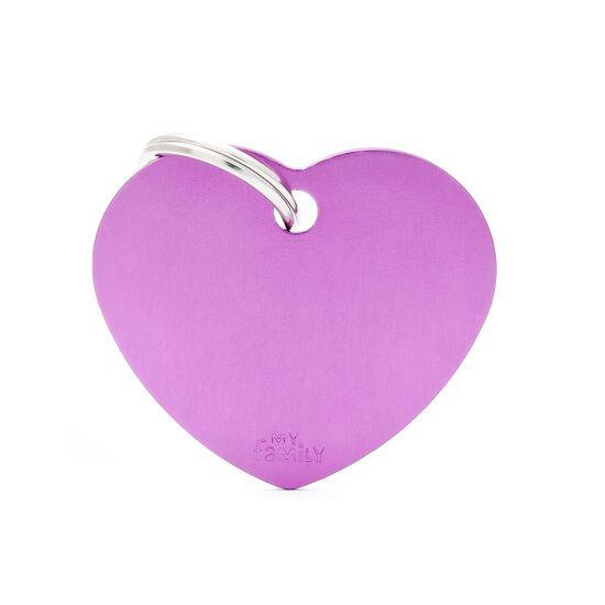 Heart Shaped Purple I.D. Tag, large Image NaN