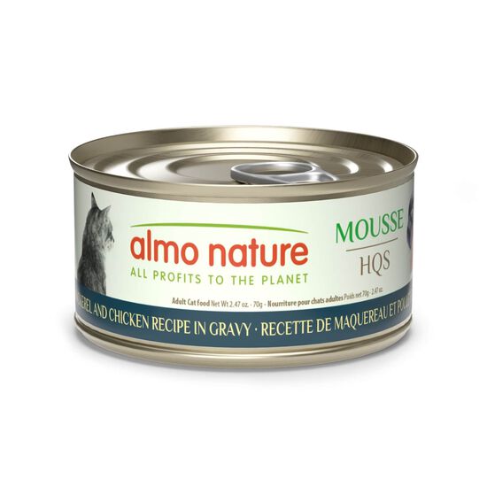 Mousse HQS maquereau et poulet en sauce pour chats Image NaN