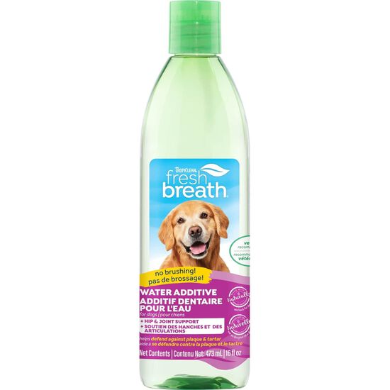 Additif dentaire Fresh Breath pour l'eau plus hanches et articulations pour chiens, 473 ml Image NaN