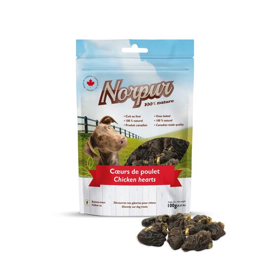 Gâteries de coeur de poulet pour chiens Image NaN